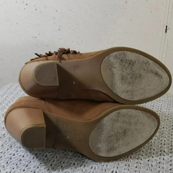 Rampage Frankey 8M Tan‎ 3" heeled fringe ankle boot - Picture 8 of 8